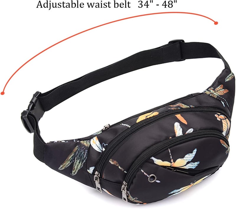 DAITET Crossbody Fanny Pack for Men&Women,Large Waist Bag & Hip Bum Bag with Adjustable Strap for Outdoors Workout Traveling Casual Running Hiking Cycling - Image 2